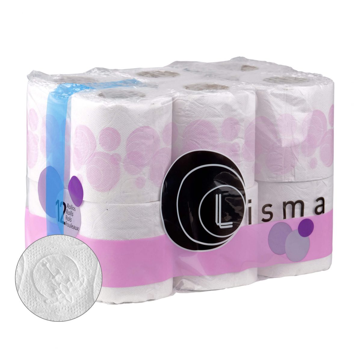 Rollo Bobina De Papel Mecánico De 2 Capas Gofrado Clinimark 5942